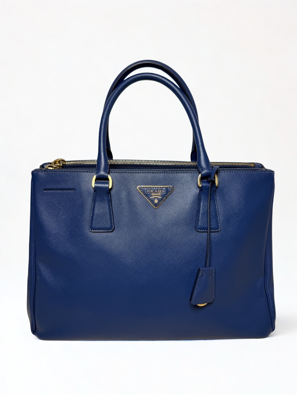 Prada – Saffiano Lux Galleria Double Zip Tote – Bluette